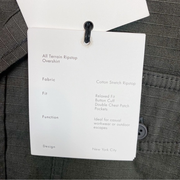 Onia All Terrain Cotton Stretch Ripstop Overshirt in Charcoal - Picture 12 of 12